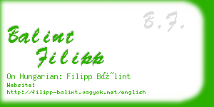 balint filipp business card